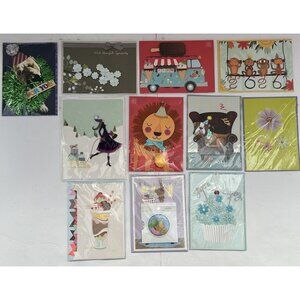 Burgoyne Lot of 11 3D Greeting Cards Birthday Thank You Blank Floral Gift Presen